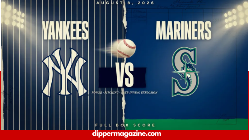 New York Yankees vs Seattle Mariners Match Player Stats – Aug 8, 2026 Full Box Score