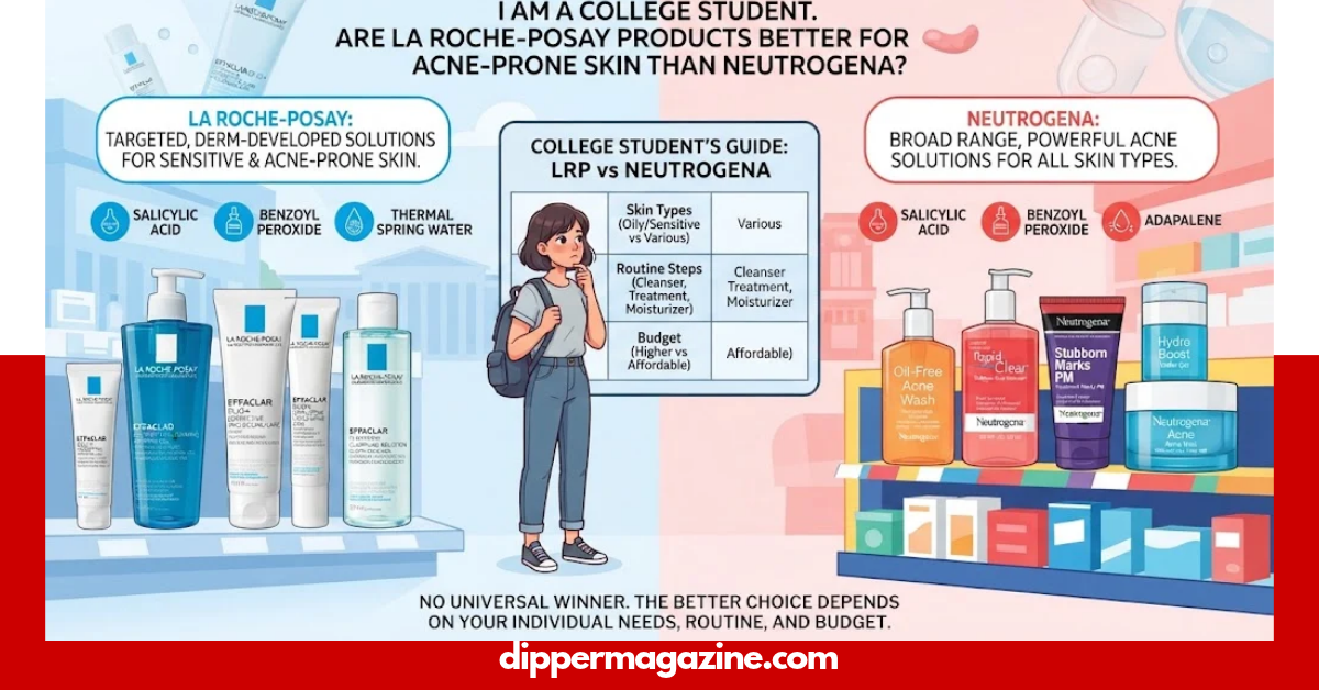 i am a college student. are la roche-posay products better for acne-prone skin than neutrogena?